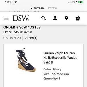 2 pairs of Ralph Lauren espadrilles never worn